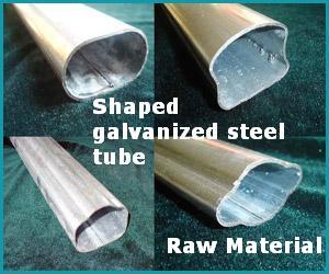 shaped galvanized tube